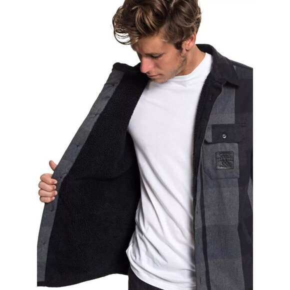 QuikSilver Men's Miho Stones SHERPA Long Sleeve Over Shirt Size M - Picture 14 of 16